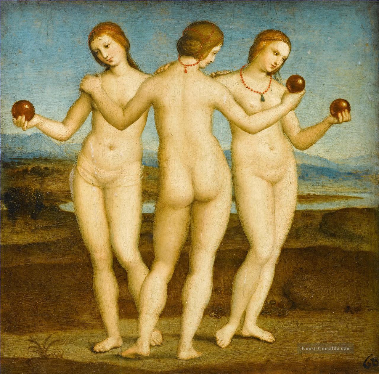 Die drei Grazien Renaissance Meister Raphael Ölgemälde